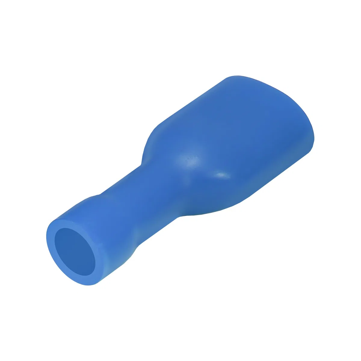 Heschen 100 terminali per cavo femmina in vinile completamente isolati, 6,3 x 0,8 mm, per 1,5 – 2,5 mm² (16 – 14 AWG) blu
