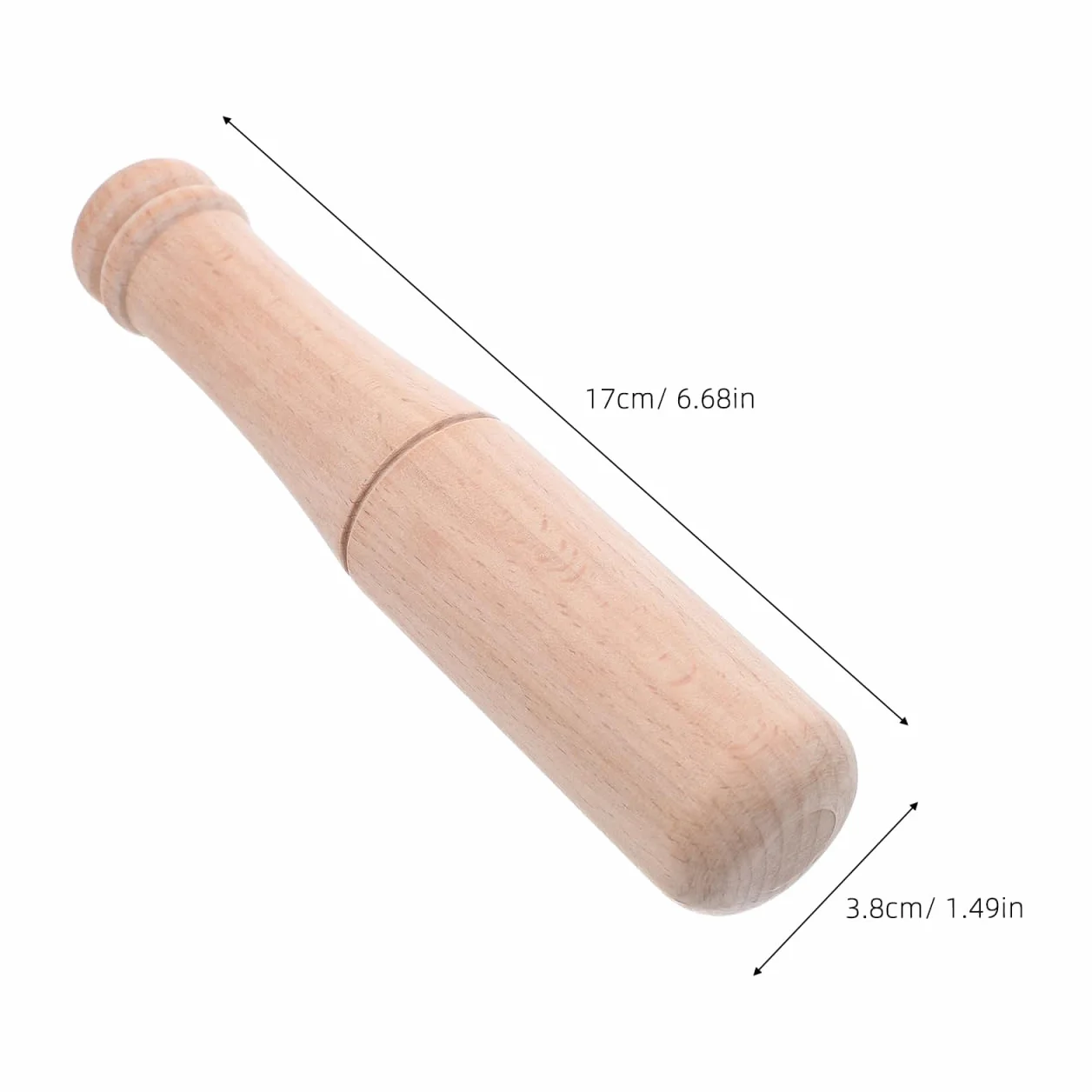 Angoily Martello in legno per scalpello in faggio, martello di legno, intaglio, in pelle, per bambini, artigianato, cucito, incisione, martello fai da te