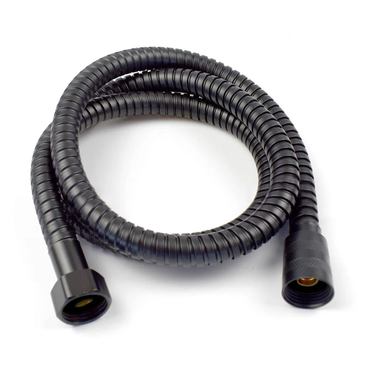 Tubo doccia in acciaio inox nero da 1,2 m, tubo doccia di ricambio a prova di perdite e di attorcigliamento flessibile con connettori solidi Tubo doccia a mano (Classe energetica A+)