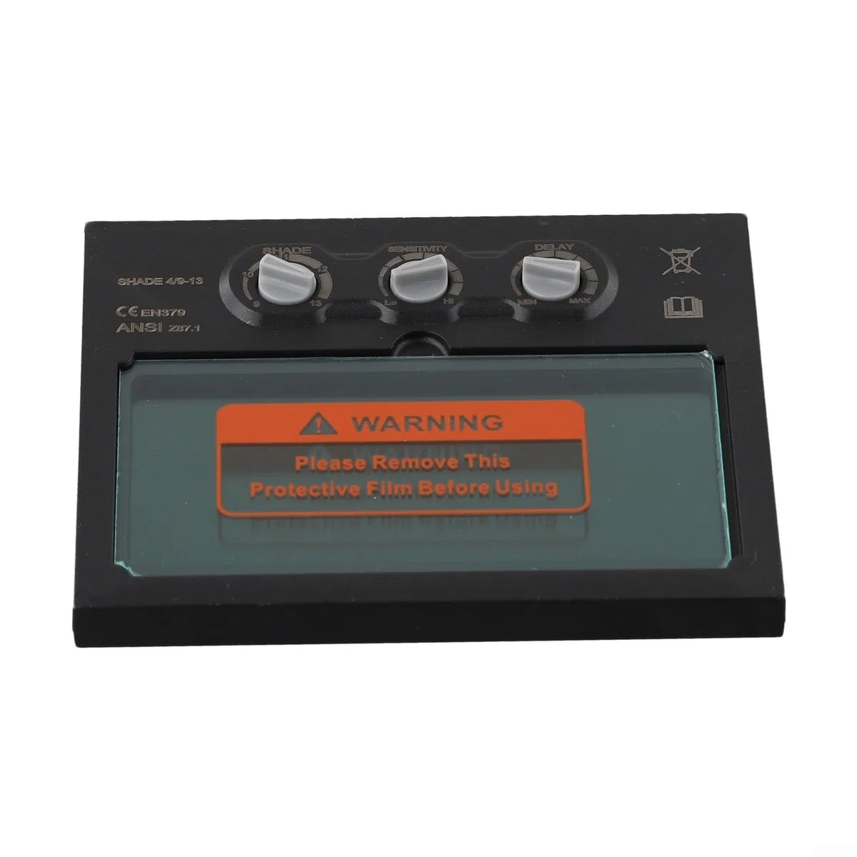Filtro solare auto oscurante per saldatura con schermo LCD e paralume regolabile DIN9-DIN13, protezione per gli occhi ad alta definizione per caschi da saldatura, risposta rapida 1/10000s, protezione