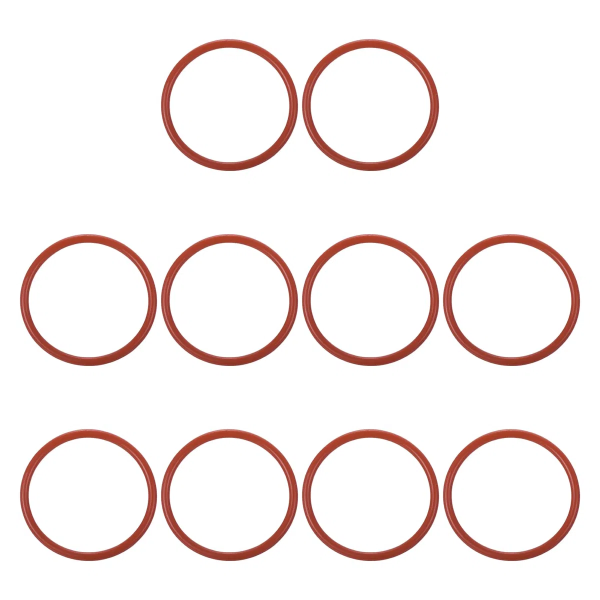 PATIKIL O-Ring Silicone 43mm OD 37mm ID 3mm Larghezza, 10 Pezzi Anelli per Rubinetti Guarnizione Metrica VMQ Ricambio per Riparazione Valvole Compressore Idraulico, Rosso