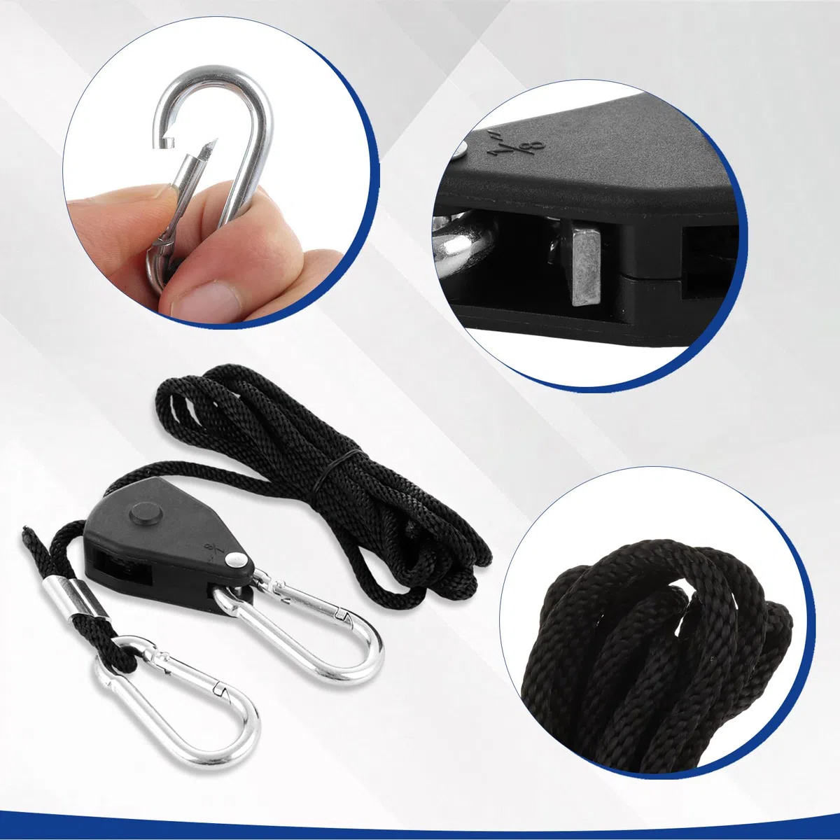 ASelected 4 ganci a cricchetto