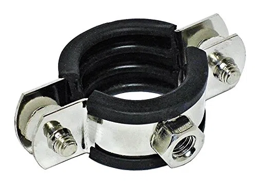 rohrfix-24 Fascetta Stringitubo in Acciaio Inox V4A con Inserto in Gomma 40-43 mm