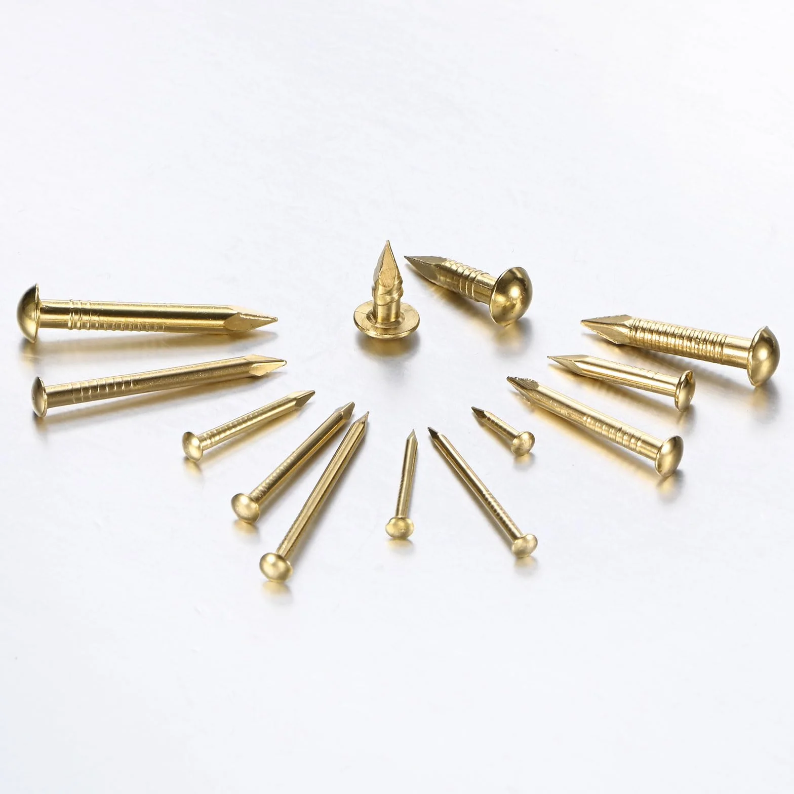 M METERXITY 100 Pezzi Chiodini 1.2mm X 20mm Ottone Precisione Testa Tonda Per Legno Artigianato