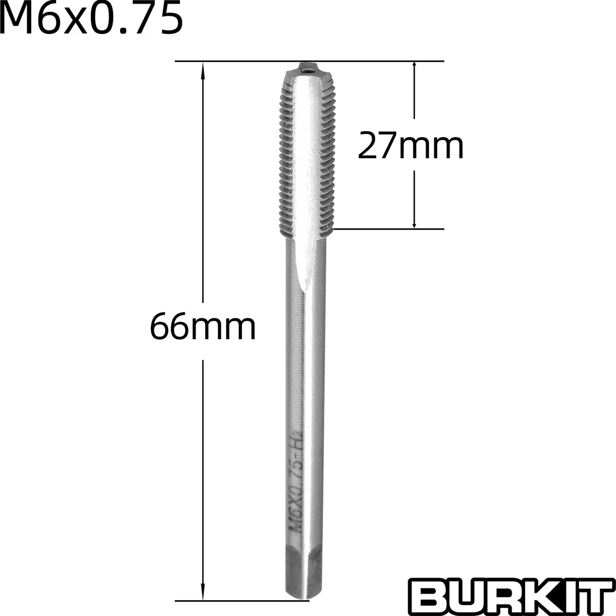 Burkit M6 X 0,75 Maschio e Die Set mano destra, M6 x 0,75 Filettatura Macchina Maschio e Fustella Rotonda