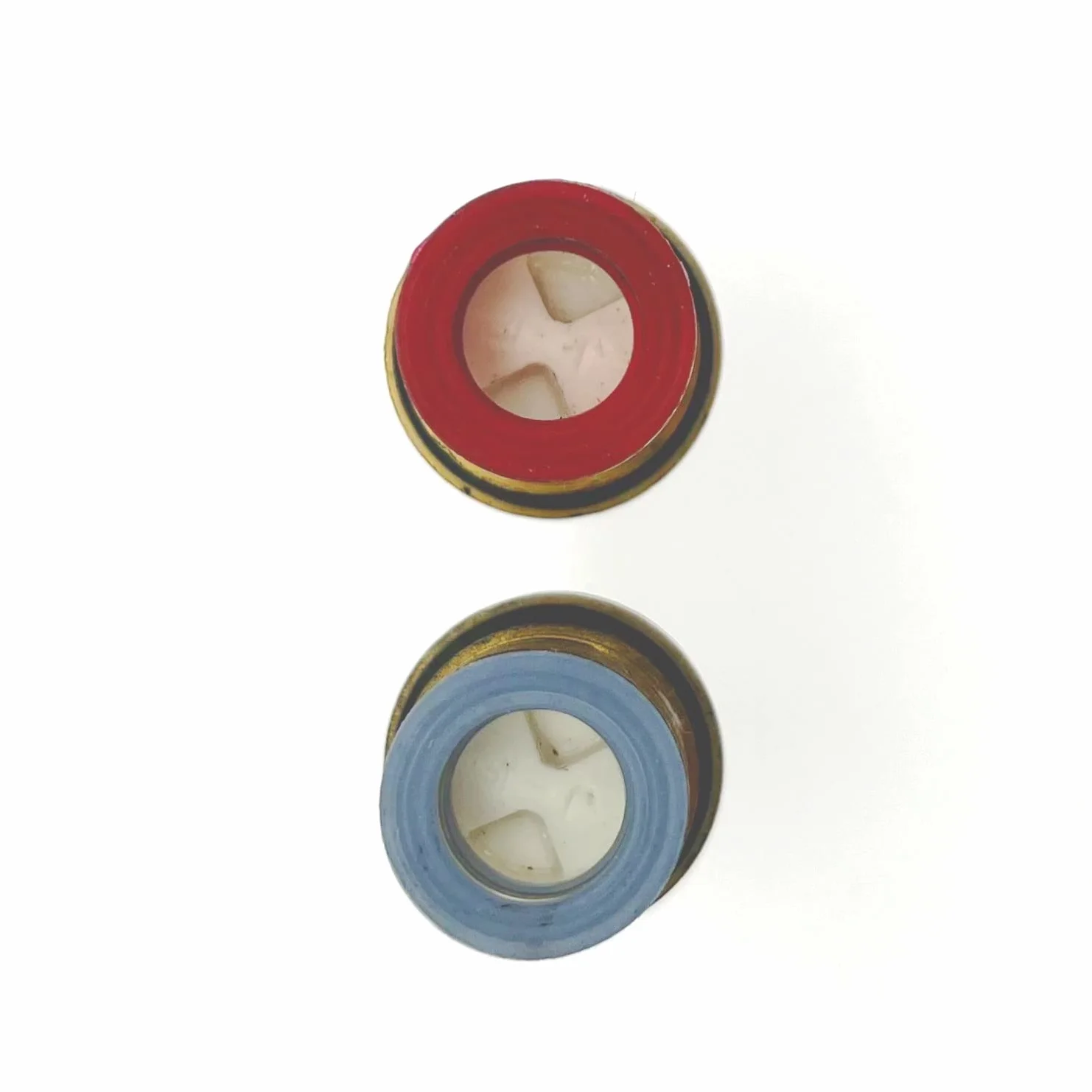 JZK 2 valvole di ricambio a 20 denti 1/4 di tornio, nucleo valvola rubinetto in ceramica per acqua calda e fredda, cartuccia di rubinetto in ceramica per rubinetto da bagno e cucina