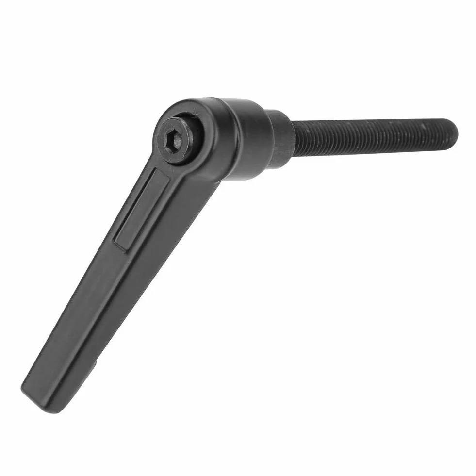 4Pezzi Maniglia Leva Serraggio Regolabile In Acciaio Inossidabile M6 Nero 25mm Per Macchine