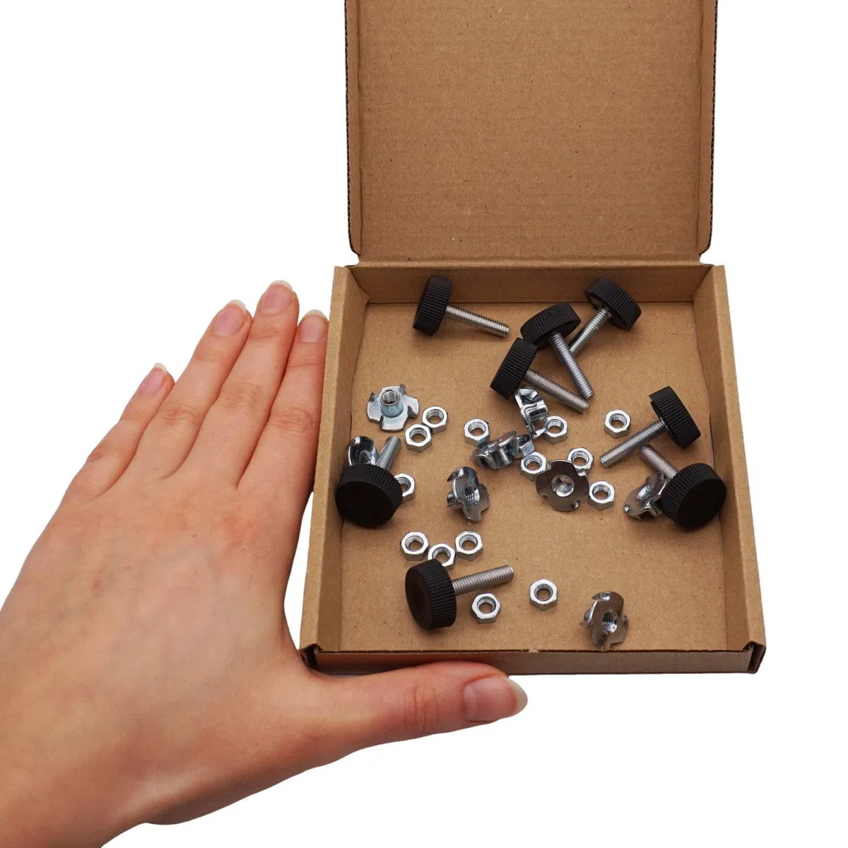 SKIR'CO 8 piedini di livellamento per mobili, M5 x 20 mm, gambe rotonde regolabili in metallo, stelo filettato M5, piedino livellatore (dadi inclusi)