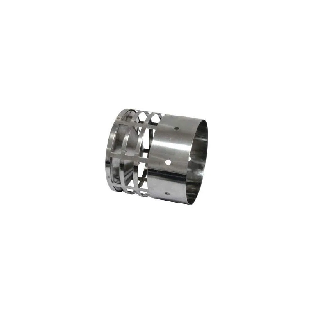 TERMINALE SCARICO FUMI TUBO CALDAIA STUFA A PELLET LEGNA D.80 ACCIAIO INOX