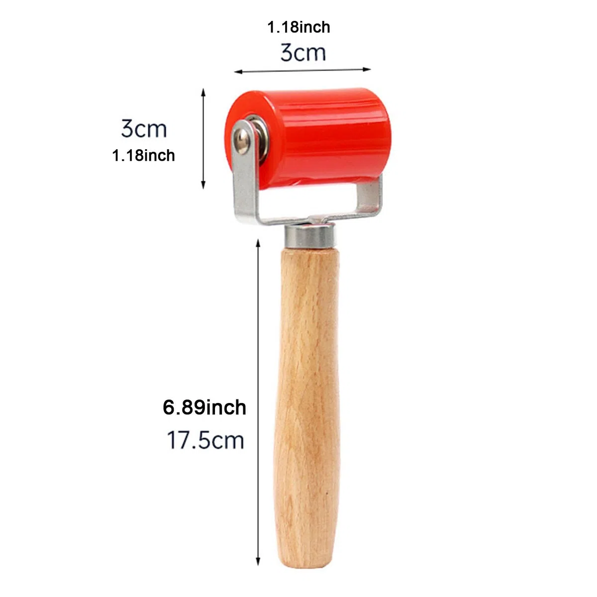 Strumento di vernice a rulli di cucitura da carta da parati Facile per la maniglia del legno Strumento per la pressione a pressione per decorazione, S