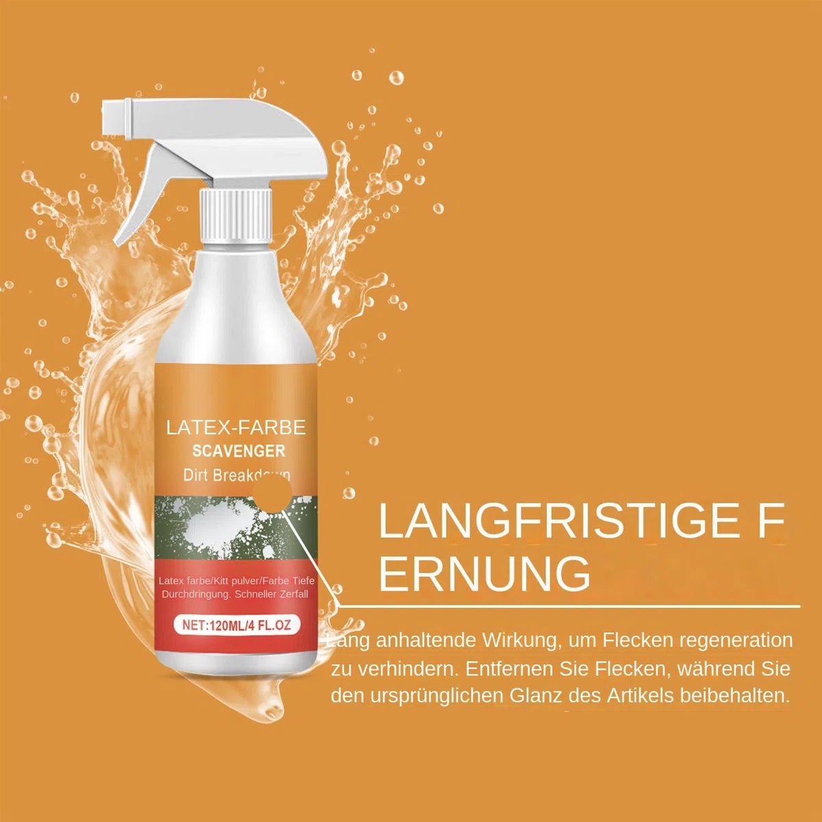 Sverniciatore per cemento, piastrelle, pietra, legno e metallo, 120 ml di vernice e vernice liquida, ecologico con applicatore per ristrutturazione, pulizia