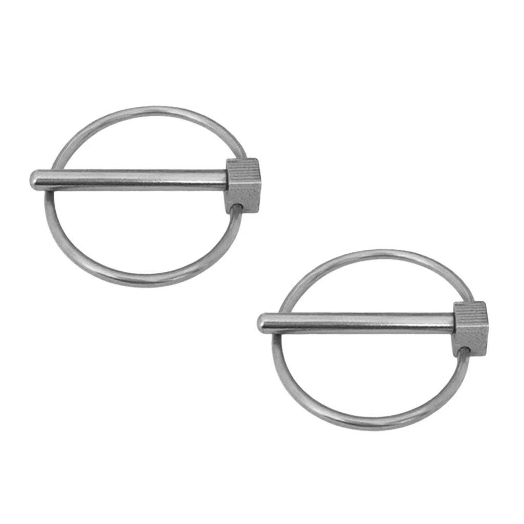 2pcs 4mmx49mm Trattore Fattoria Rimorchio Digger Lynch Pin Gancio In Acciaio Trailer Pin In Acciaio Inox