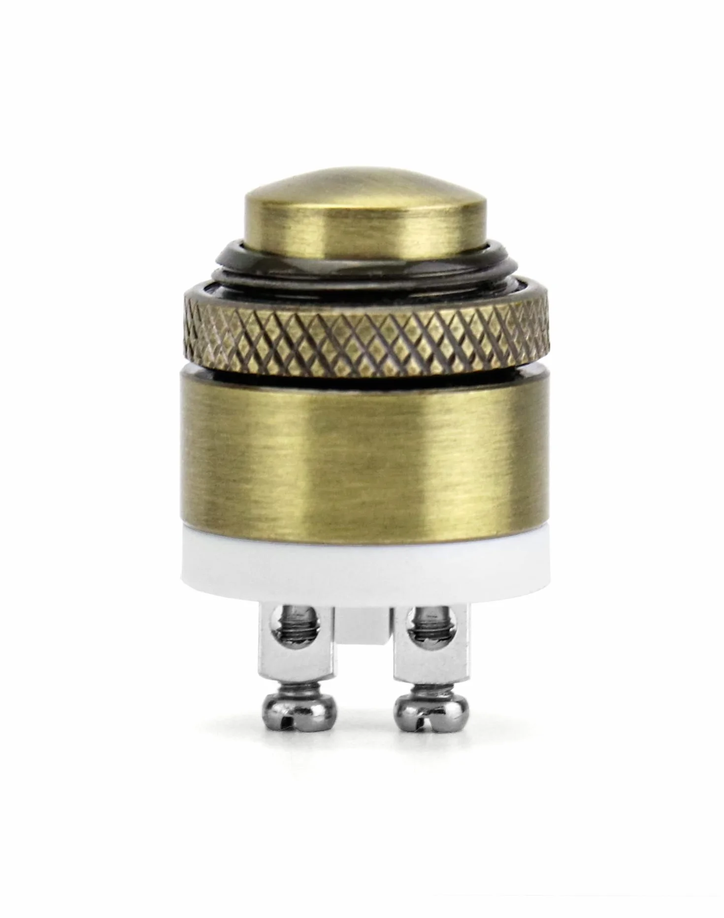 QWORK® 16MM Pulsante Campanello in Ottone, Pulsante Momentaneo Impermeabile Terminali a Vite 16MM 2A 12V/24V/36V DC ON/OFF