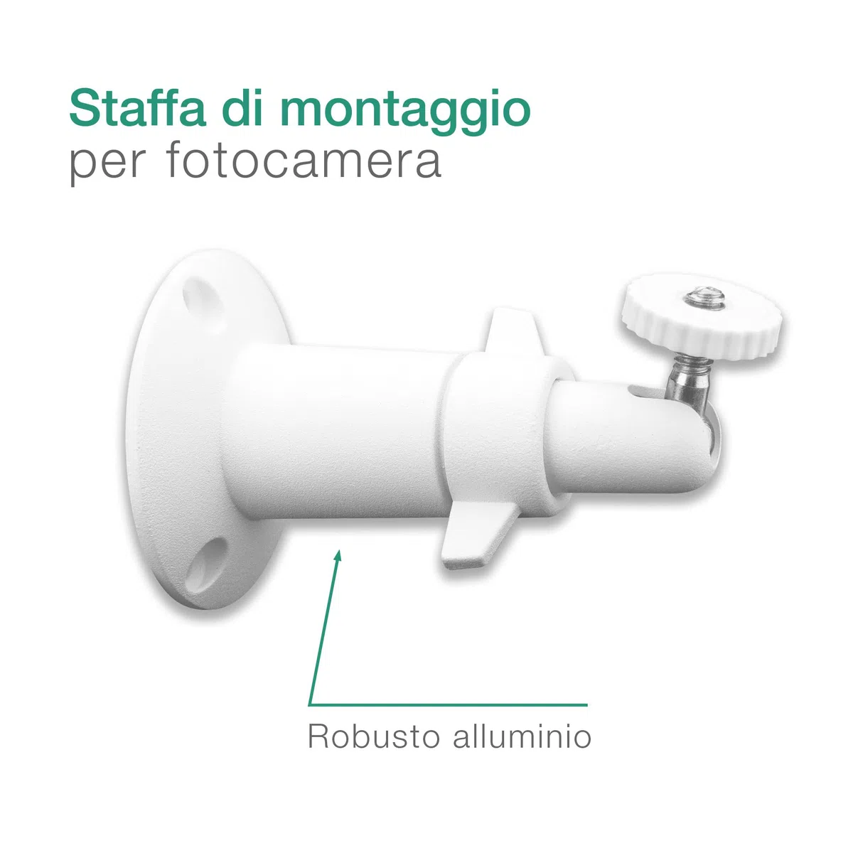 CELLONIC Supporto da parete per fotocamera compatibile con Arlo,compatibile con Eufy,compatibile con Wyze,Rinng Stick Up Cam&Pro Supporto girevole in alluminio con filetto 1/4"per interno ed esterno