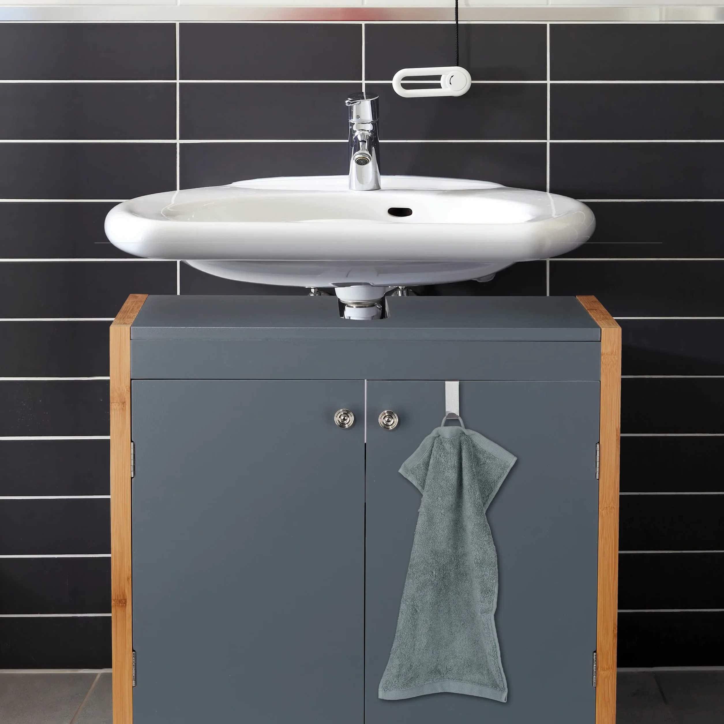 Relaxdays Ganci a S Acciaio Antiruggine 4 pz per Porta Mobili 2 cm