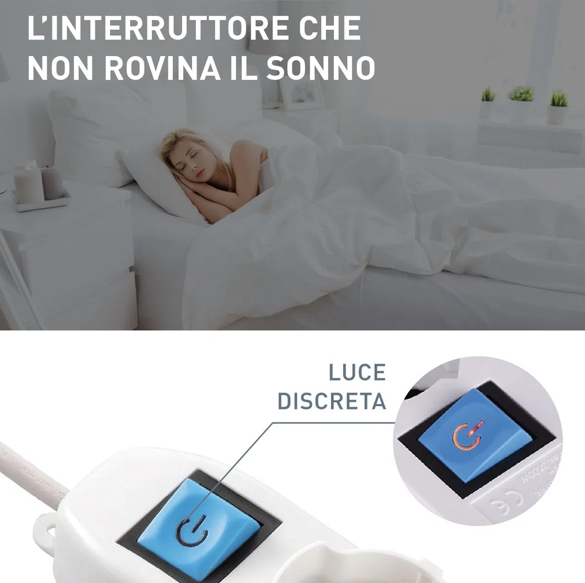 Electraline 62019 Multipresa 9 Posti 3 Polivalenti Schuko 10/16A + 6 Bivalenti 10/16A-Cavo, Nero, 1.5 m