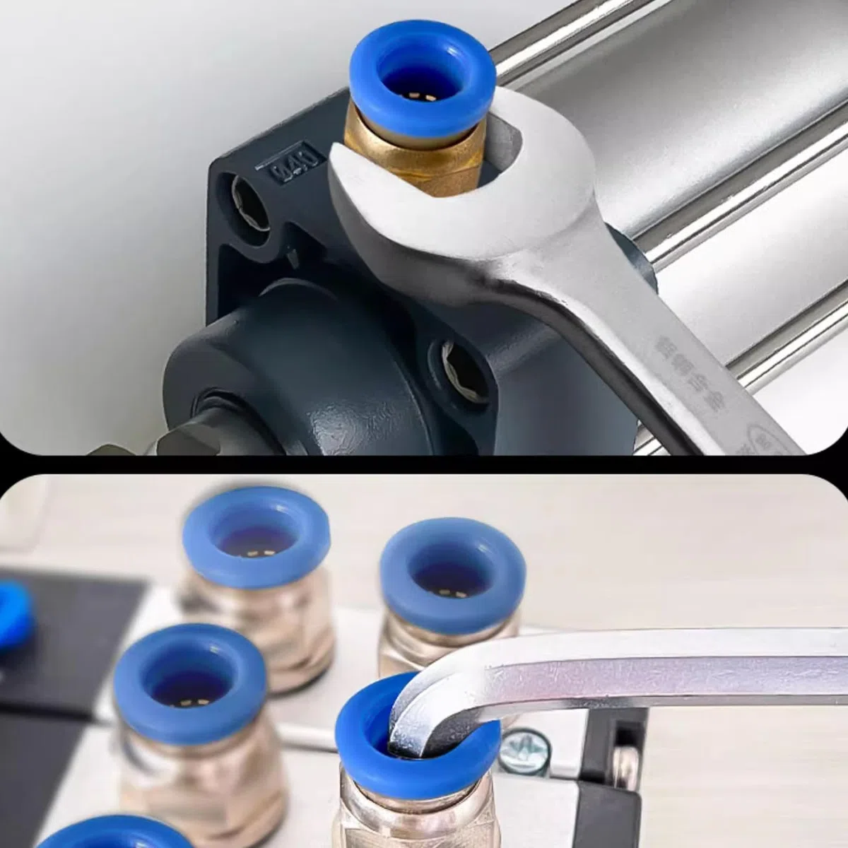 Raccordo a innesto SENRISE 1/4" 1/8" 3/8" 4mm 6mm 8mm 10mm Raccordi pneumatici filettati maschio Raccordo a sgancio rapido aria raccordi per l'industria automatica 10pcs (8mm 1/8")
