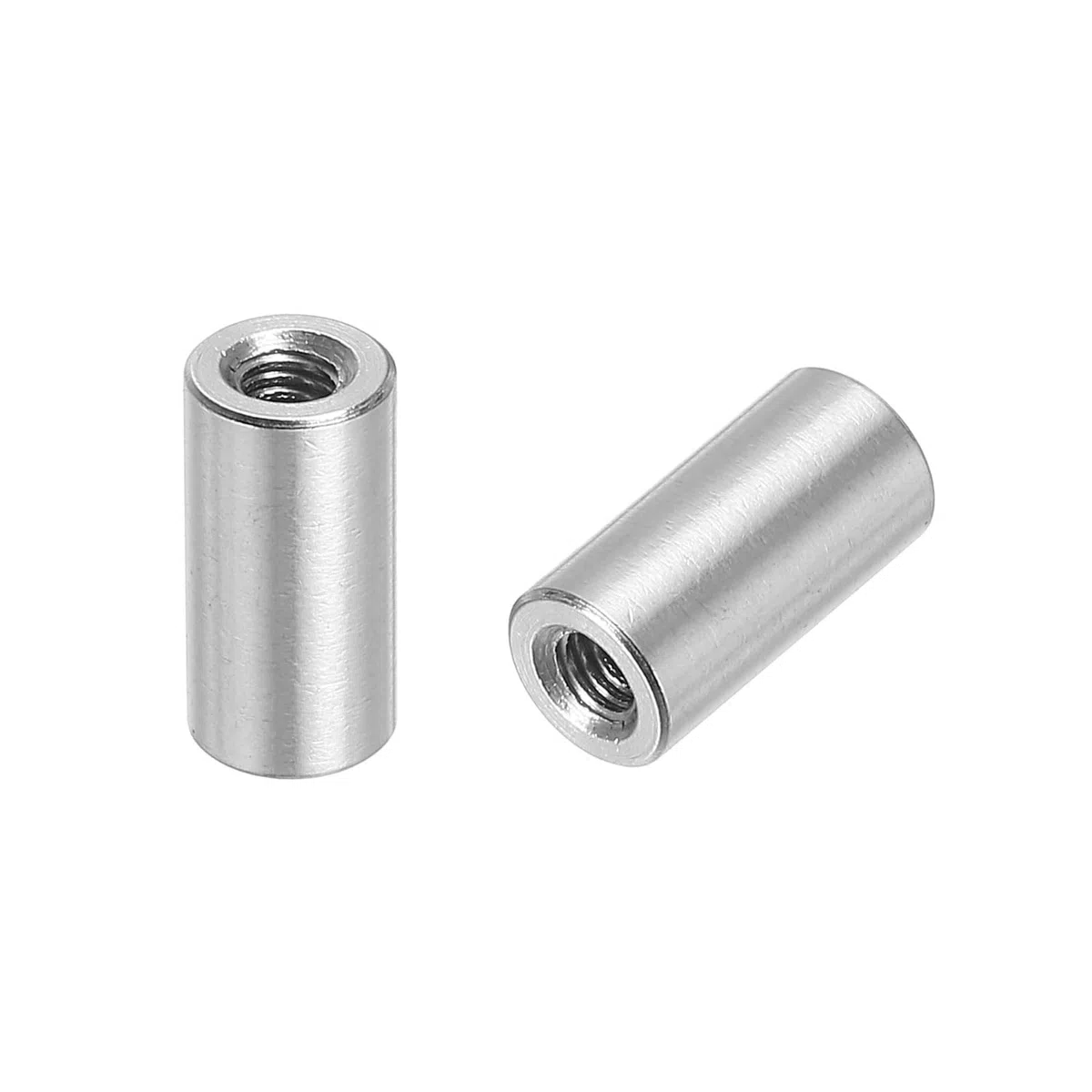 QUARKZMAN 10Pz Dadi Connettore Rotondo M4, Dado Accoppiamento Acciaio Inossidabile 304 Lunghezza 8mm/0.31" Dado Perno Barra Asta Manicotto Lunghezza Staffa, M4x8x6mm
