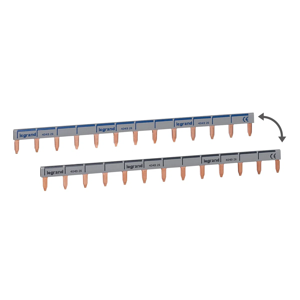 Legrand 404926E Pettine di alimentazione, distributore, unipolare a 13 moduli, 1 fase, 1 fase neutra, grande capacità, bianco