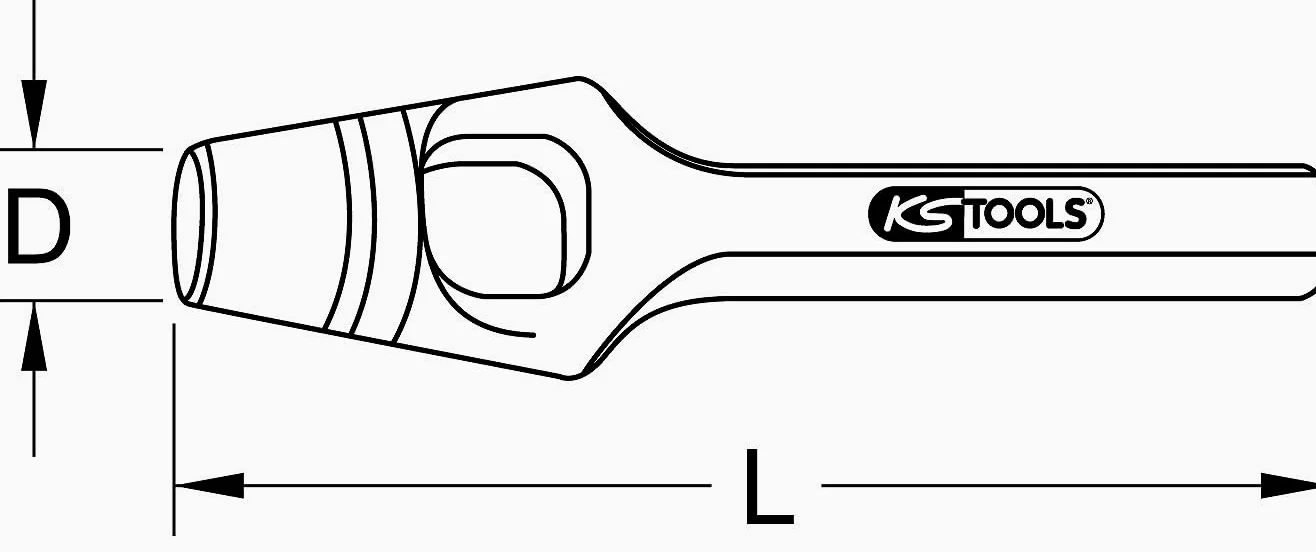 KS TOOLS Sacabocados Henkel, 12mm