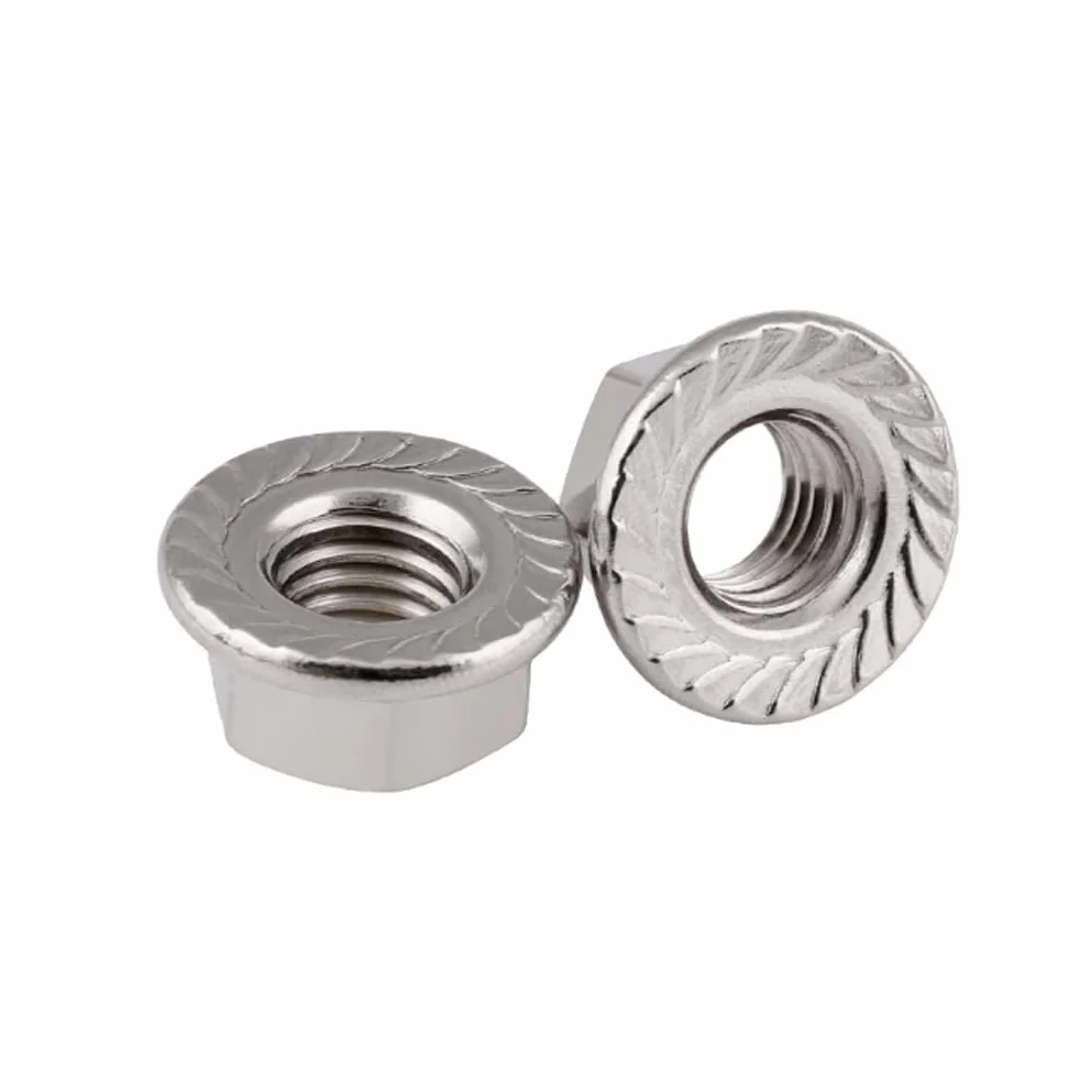 M10X1.25 Dado M10X1.25 Dado Flangiato Ferro Cromato 10 Pz Filettatura Fine Esagonale Dado Esagonale Dadi Flangiati di Fissaggio Con Pad