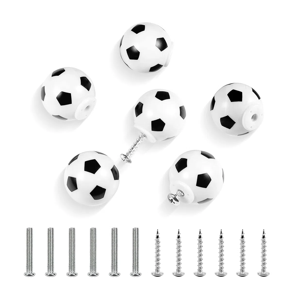 6 pezzi Manopole per porte da calcio Manopole per cassettiere per bambini Manopole per cassetti per armadietti Bambini e appassionati di sport