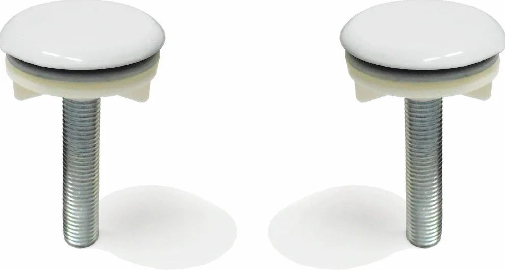 Tappo Copri Foro Bianco Ottone Cromato 2 sztuki
