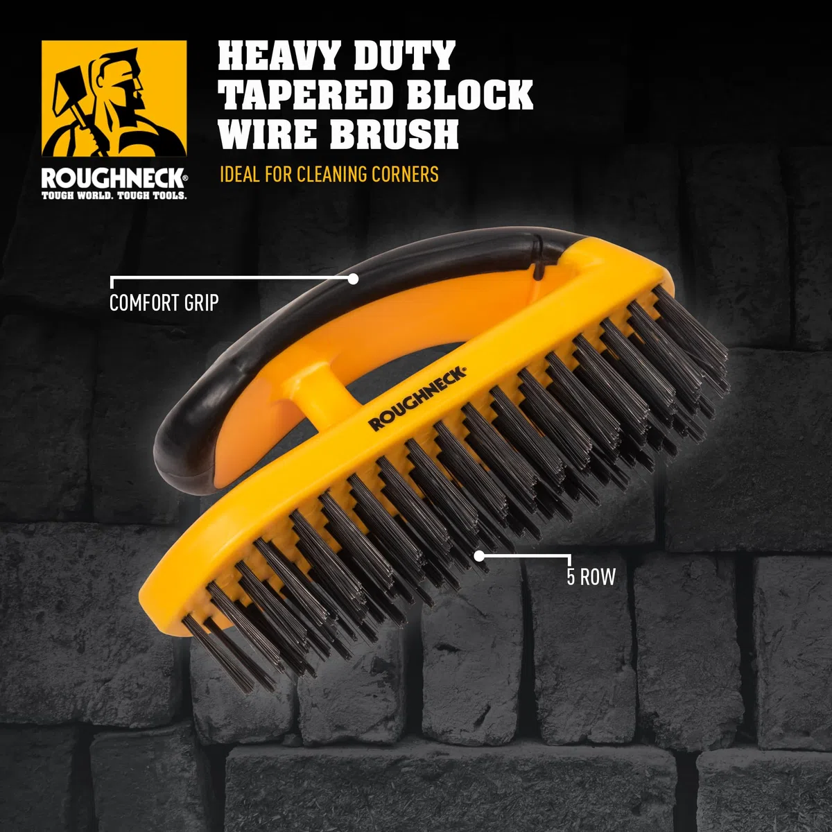 Roughneck 52050 - Spazzola metallica con impugnatura
