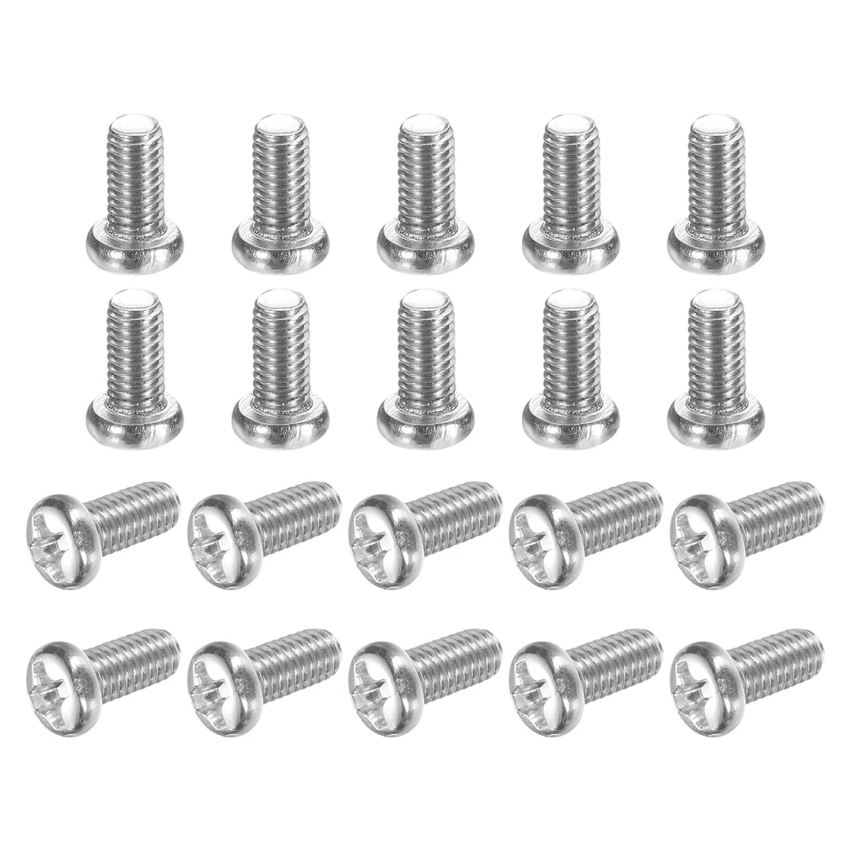 QUARKZMAN 100 Pcs Viti A Testa Svasata Phillips M3x6-0.5mm, Acciaio Al Carbonio Filettatura Completa