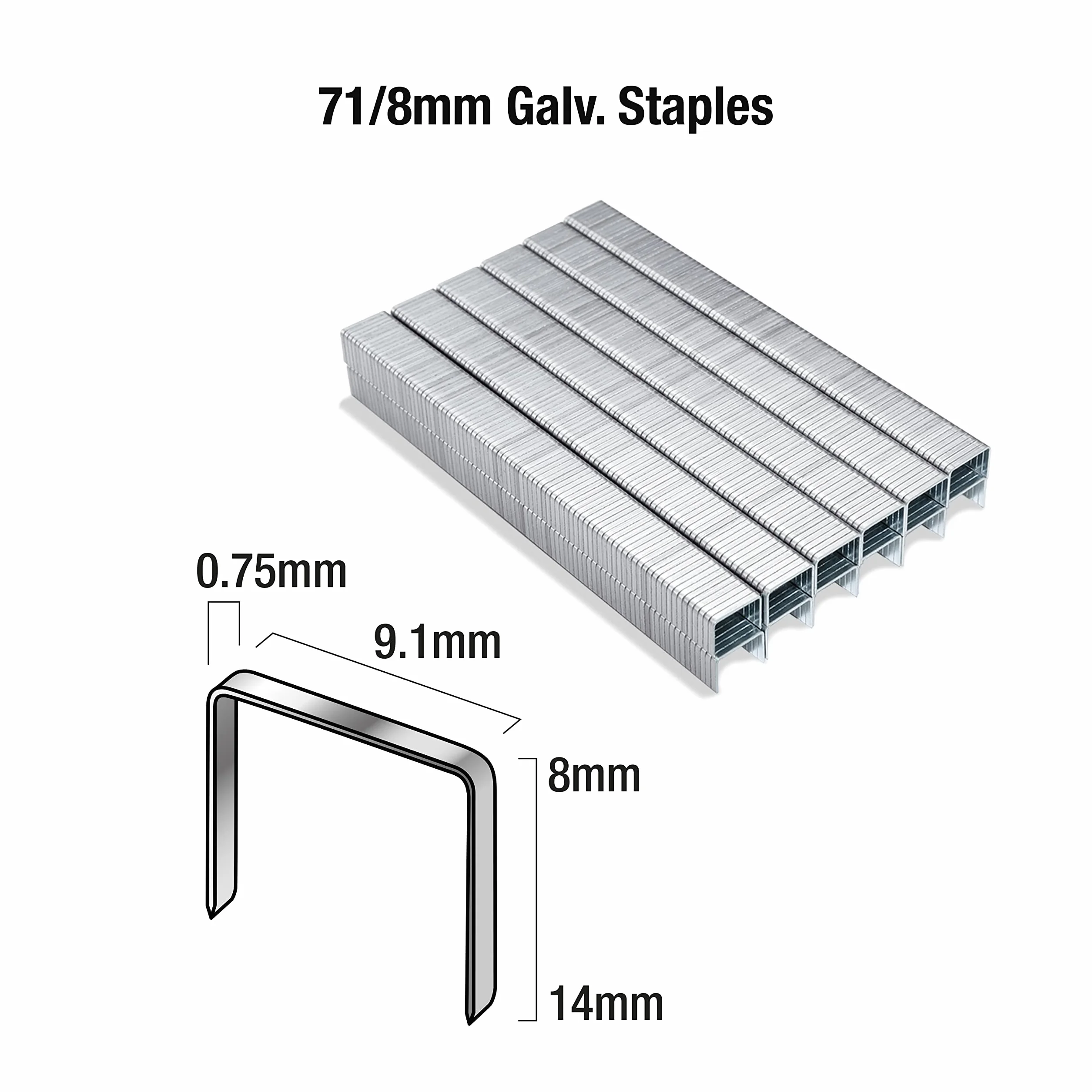 Tacwise 0368 Punti Galvanizzati per Tappezzeria Tipo 71/8 mm, Confezione da 20.000