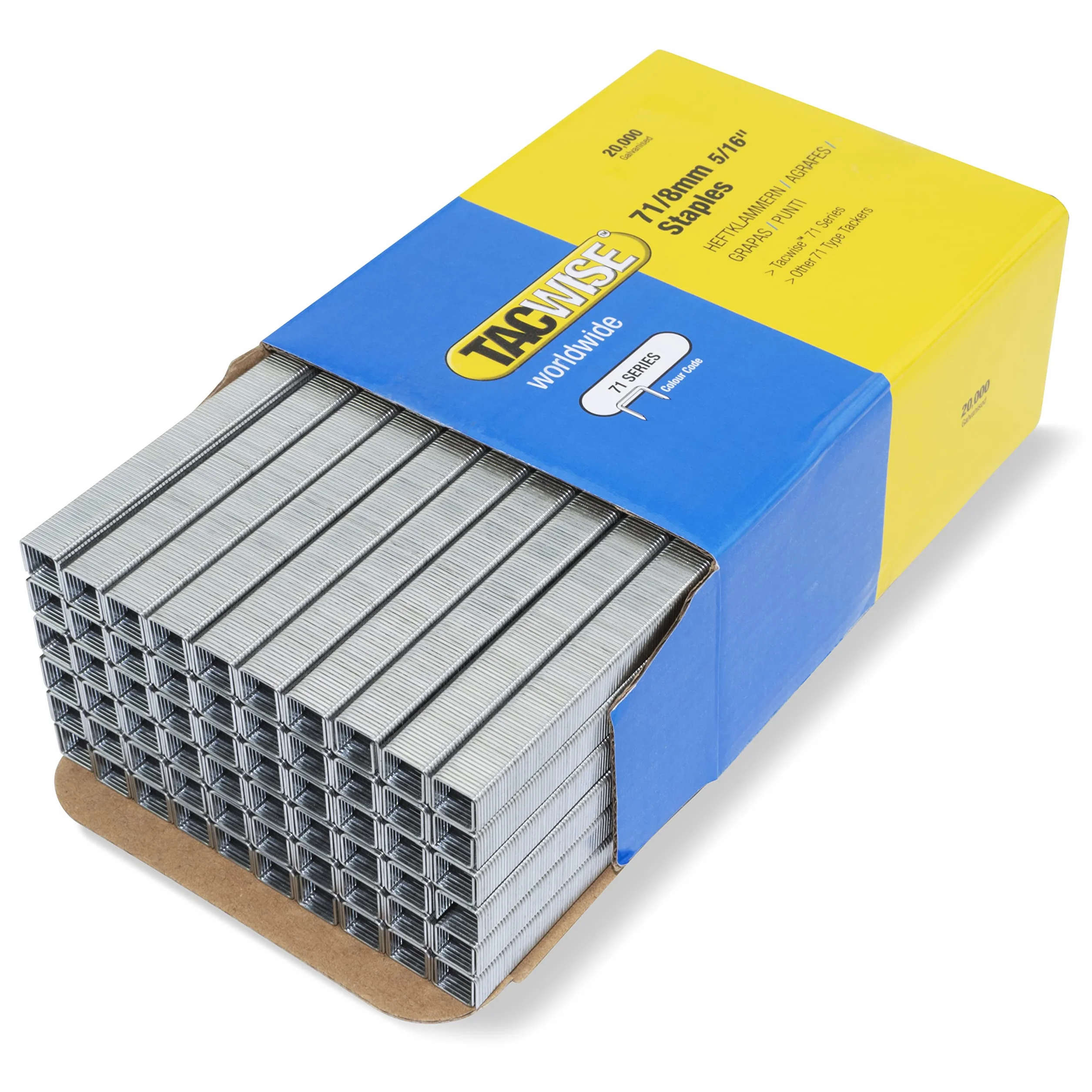 Tacwise 0368 Punti Galvanizzati per Tappezzeria Tipo 71/8 mm, Confezione da 20.000