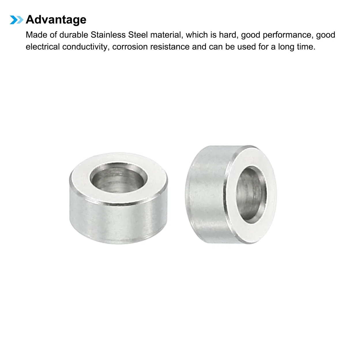 PATIKIL M3 Distanziali in Acciaio Inossidabile, 5pz Distanziatore Metallico Acciaio Inossidabile 3,1mm ID x 6mm OD X3mm L Vite Rotondo per 1/8" M3 Bulloni a Vite