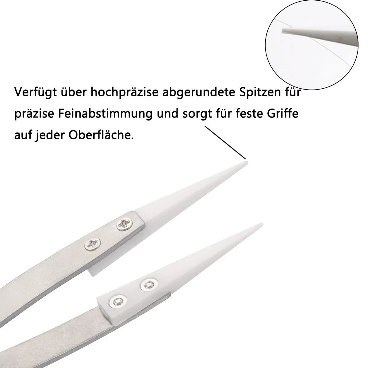 3 pinzette in ceramica in acciaio inox, professionali, set di pinzette per il computer, riparazioni elettroniche, gioielli, lavori di precisione