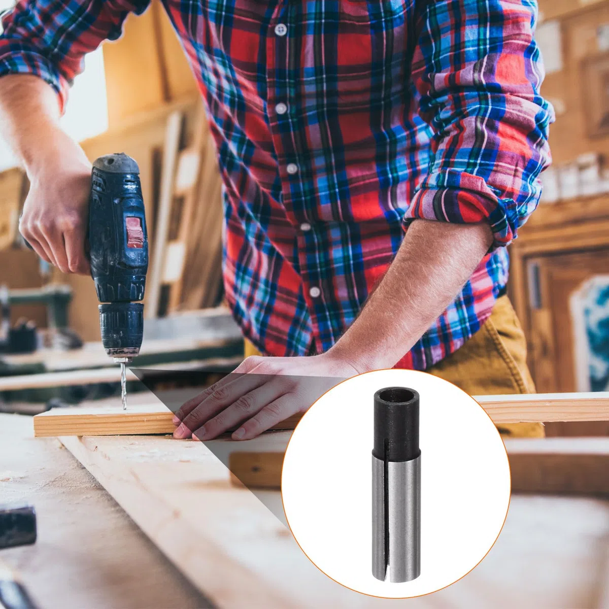 QUARKZMAN 2pz Collettore Mandrino Driver Adattatore 6mm a 4mm CNC Punta per Incisione Router Convertitore per CNC Macchina Utensile
