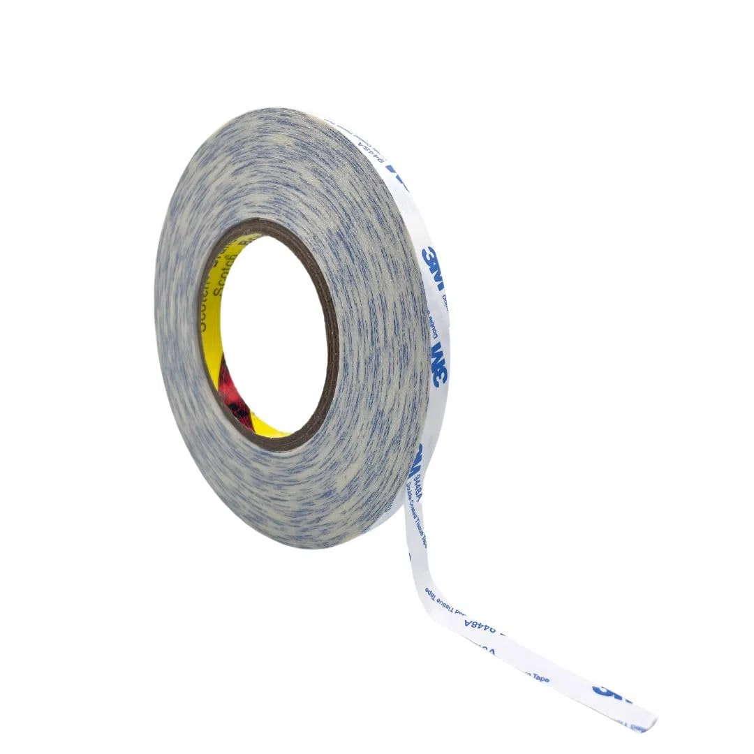 3M 9448A Nastro biadesivo in tessuto, Nastro biadesivo sottile, 50 metri, spessore 0,160 mm, ad alte prestazioni (50 mt X 9 mm)