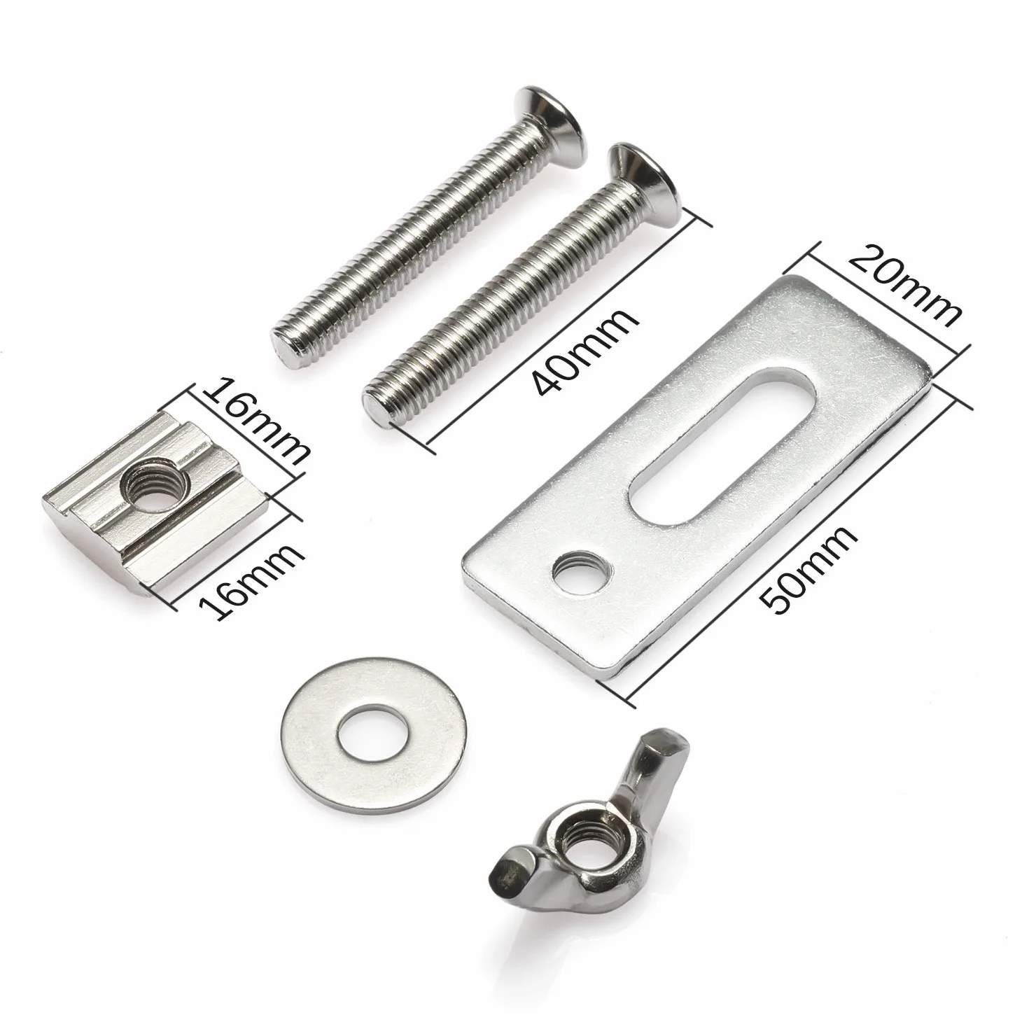 Genmitsu 4PCS Mini Kit di pinze di tenuta a T-Track, compatibile con la macchina router CNC 3018-PRO/3018-MX3/3018-PROVer