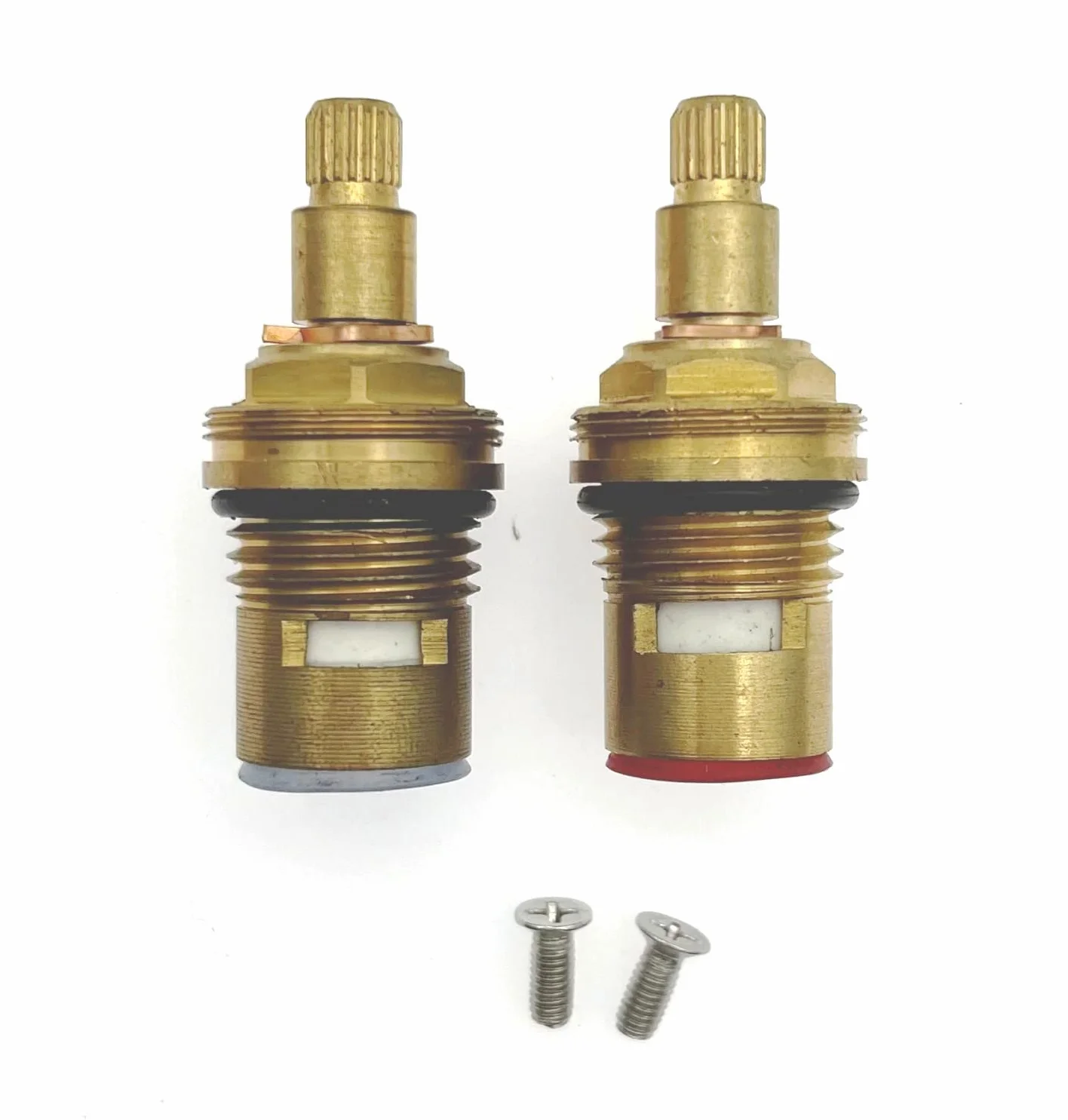 JZK 2 valvole di ricambio a 20 denti 1/4 di tornio, nucleo valvola rubinetto in ceramica per acqua calda e fredda, cartuccia di rubinetto in ceramica per rubinetto da bagno e cucina