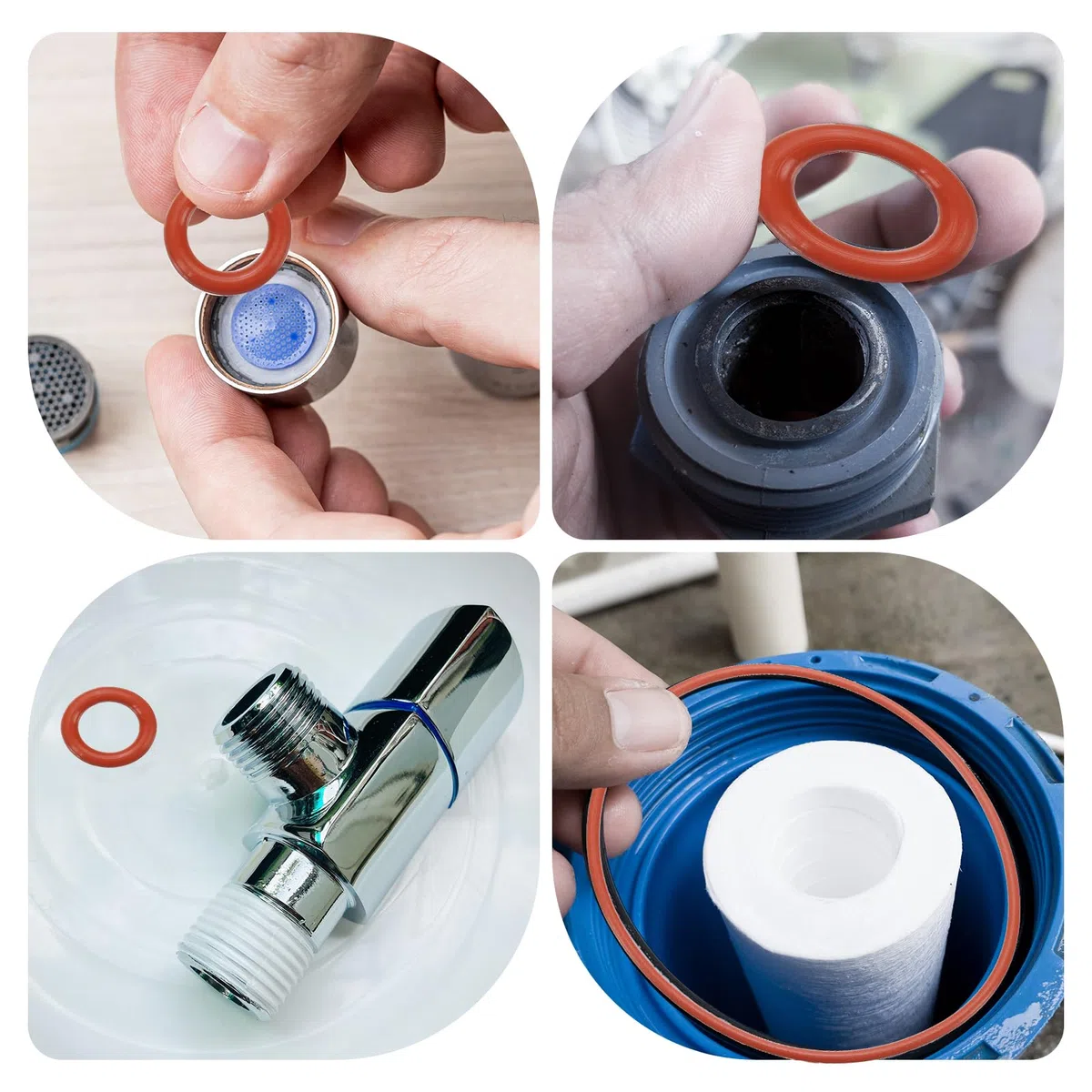 PATIKIL O-Ring Silicone 43mm OD 37mm ID 3mm Larghezza, 10 Pezzi Anelli per Rubinetti Guarnizione Metrica VMQ Ricambio per Riparazione Valvole Compressore Idraulico, Rosso