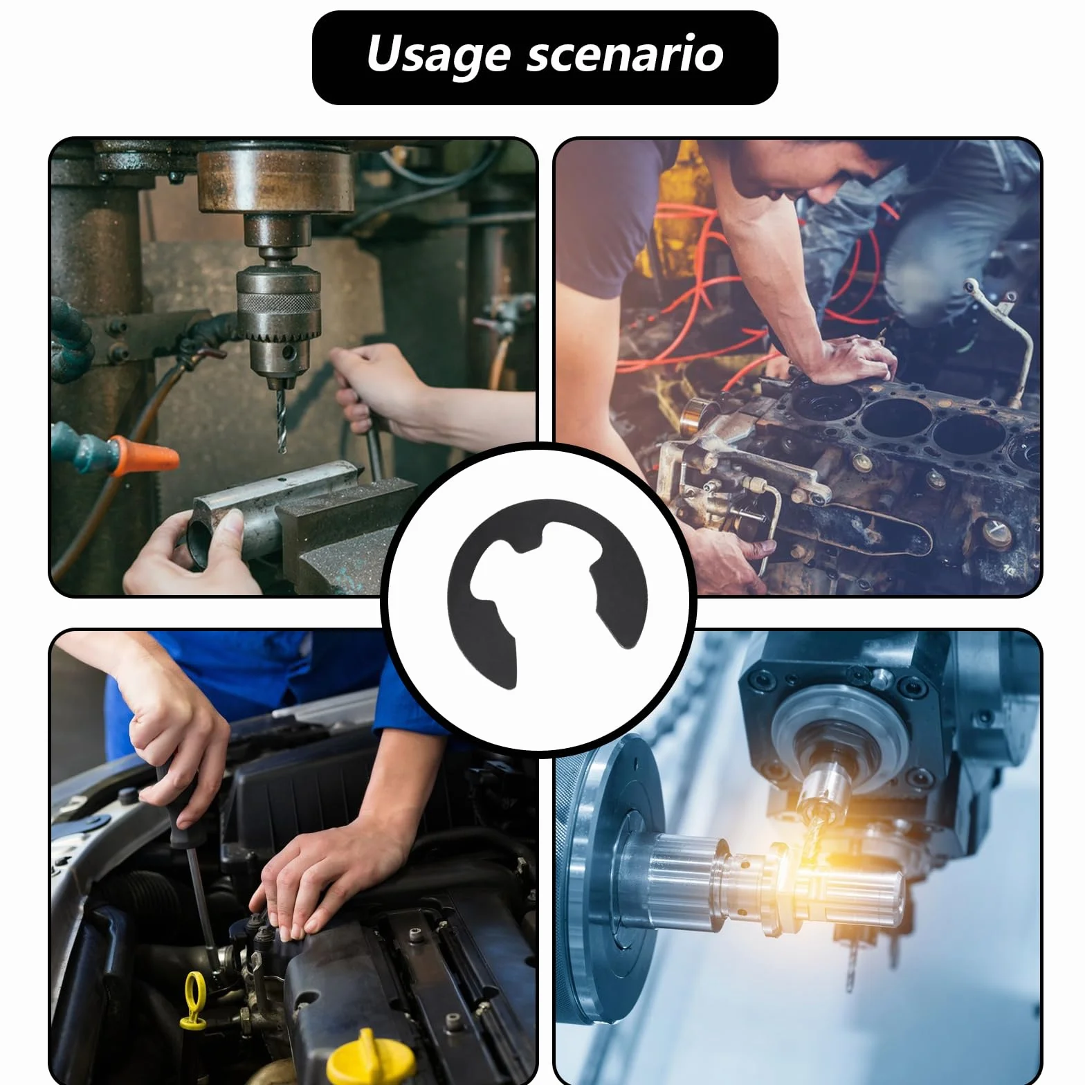 Set di 780 Clip di Ritenzione E-Clip, Anelli di Fissaggio Interno ed Esterno, Kit Anelli a Scatto 13 Dimensioni