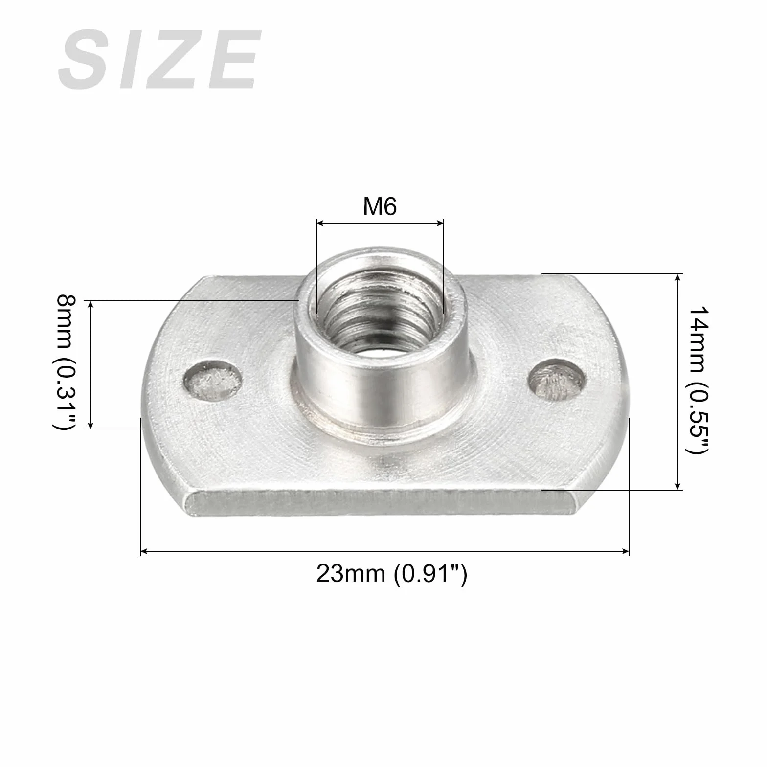 METALLIXITY Dadi per Saldatura a Punti (M6) 10 Pezzi, Dado di Fissaggio a Doppia Linguetta in Acciaio al Carbonio - per Edilizia Industriale