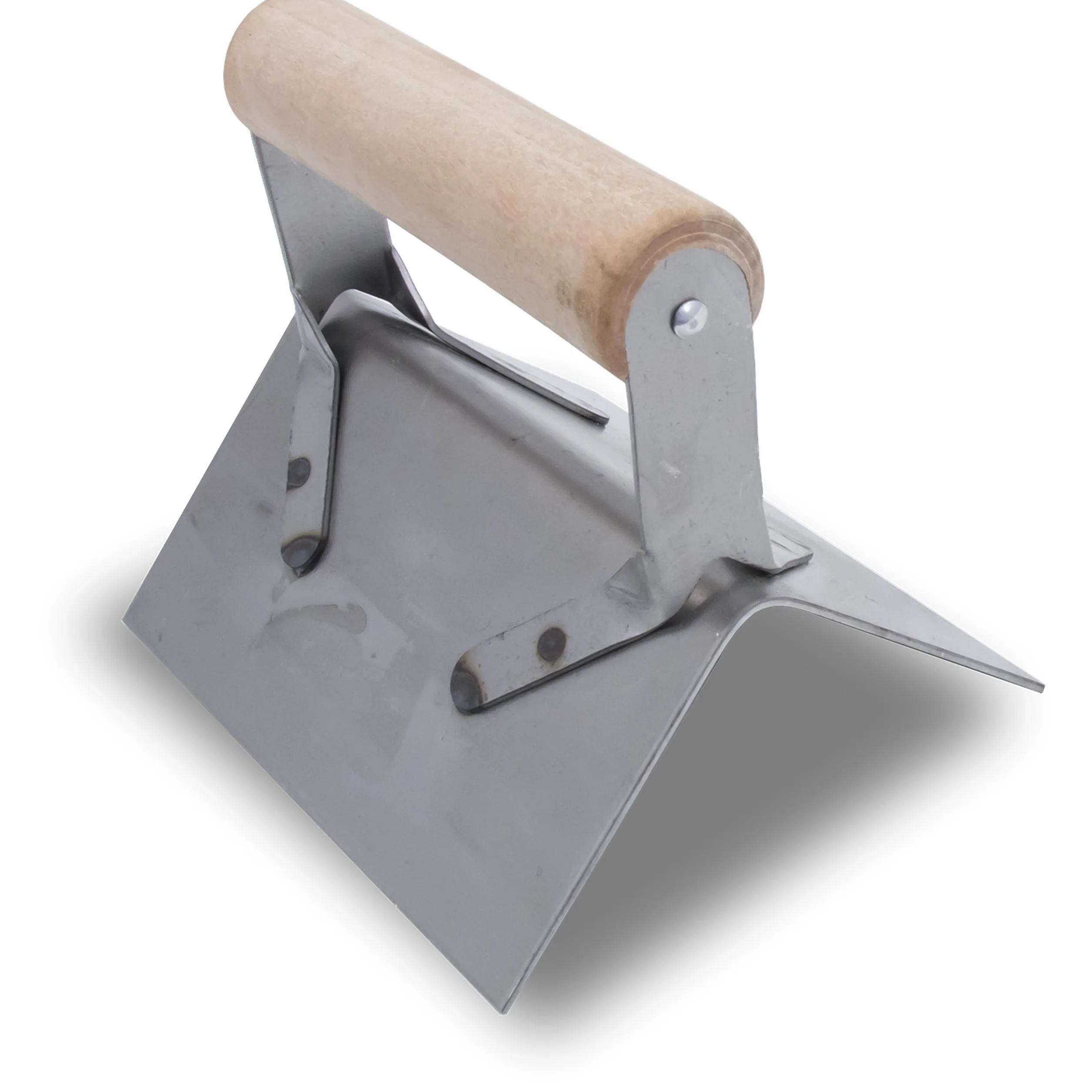 Frattazzo per angoli esterni Marshalltown con raggio angolare, in acciaio, per angoli in calcestruzzo e scale, dimensioni: 127x64 mm