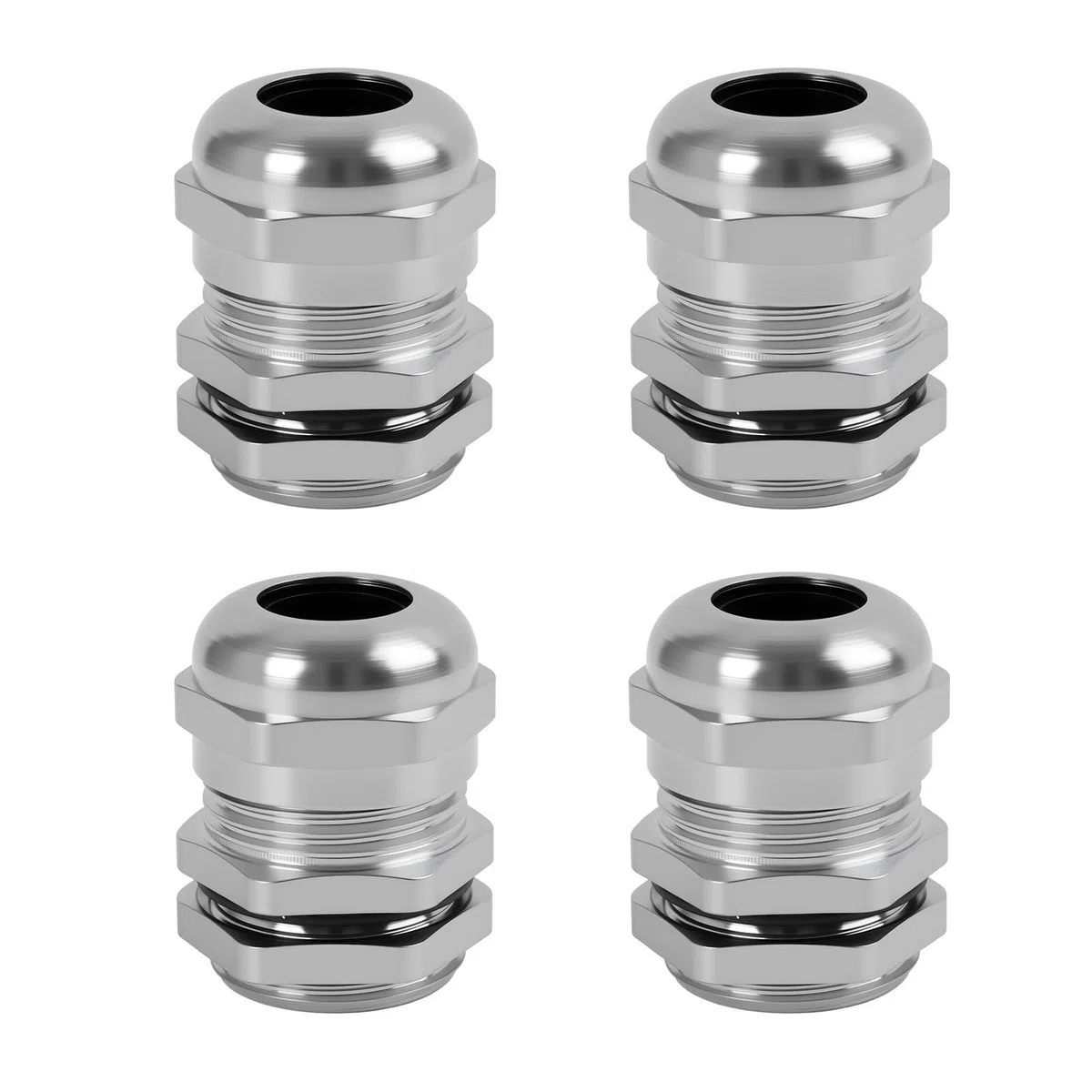 4 Pezzi Pressacavi Metallici Pg11, Raccordo In Ottone Nichelato Per Cavi Da 5 A 10 Mm, Resistente Alle Intemperie, Per Scatole Di Derivazione E Installazione Di Cavi