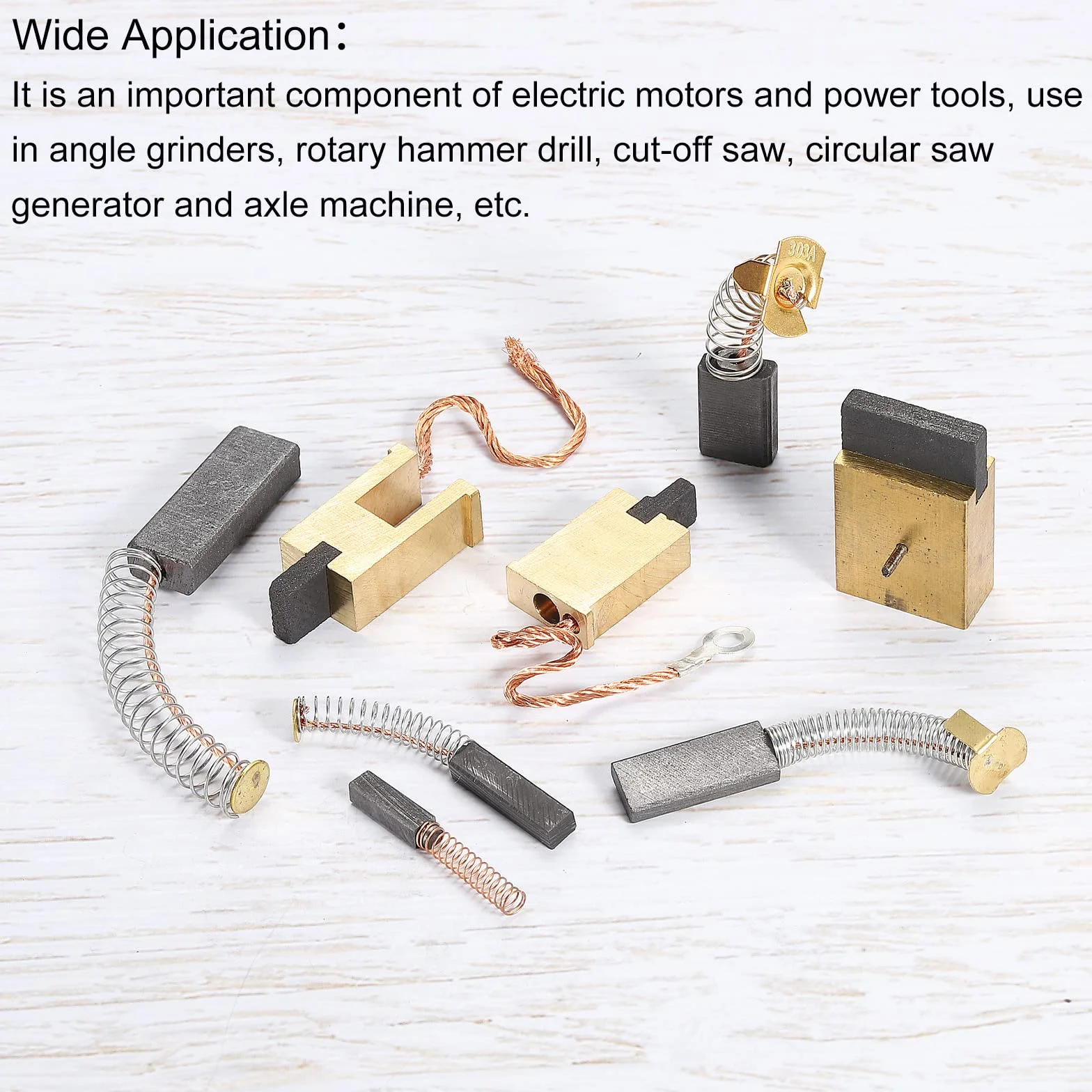 PATIKIL Carbonio Spazzole Spazzola di Carbone di Ricambio 16x5x5mm per Motori Elettrici Potenza Strumento Angolo Smerigliatrice Tavolo Ricambio Parte Riparazione, 4pz
