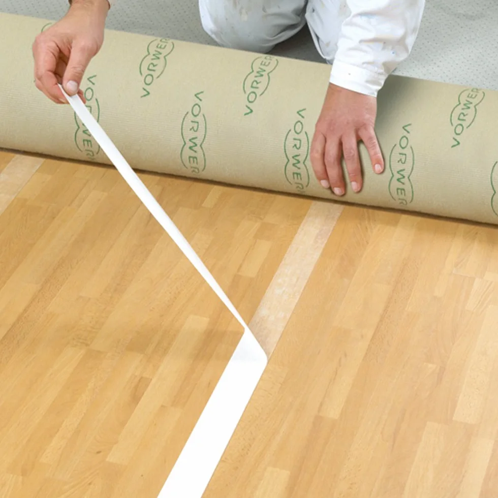 tesa® Biadesivo per pavimenti Tenuta Extra Forte, 25m x 50mm, Trasparente