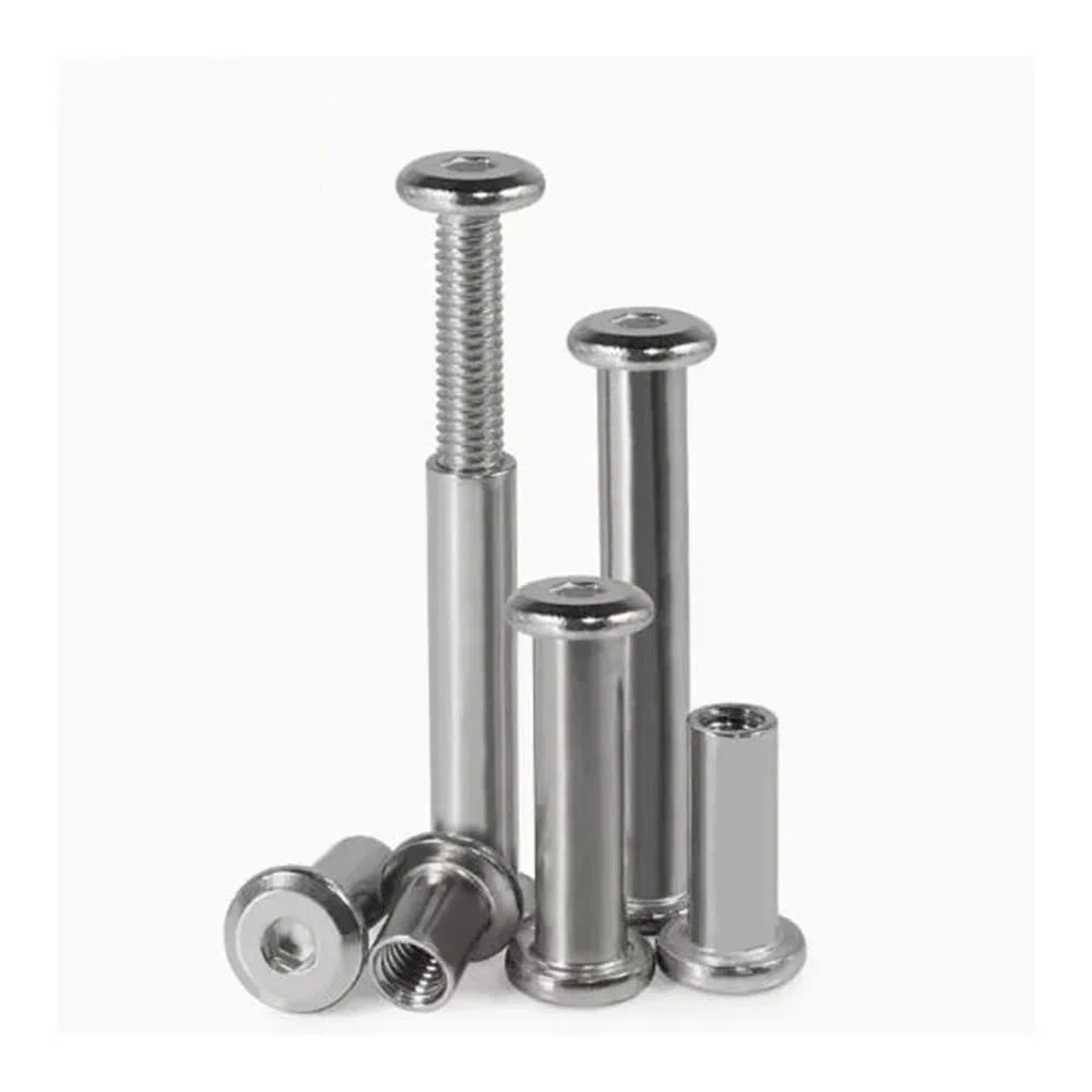 Viti Metalliche 2-10 pz M3 M4 M5 M6 M8 in Acciaio Inox 304 Esagono Incassato Mobili Stecca Vite Dado Combinazione Album Butt Conto Libro Chiodo(OD6(m5) x45mm 5pcs)