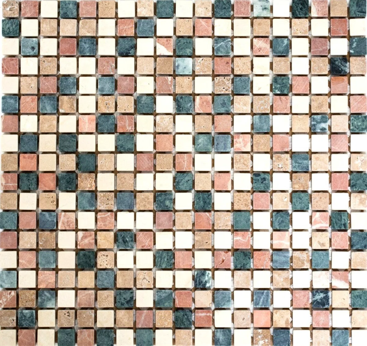 Piastrella a mosaico in marmo con pietra naturale, crema, beige, rosso, verde, casuale, per pavimenti, pareti, bagno, WC, doccia, cucina, specchio per piastrelle, rivestimento per vasca da bagno,
