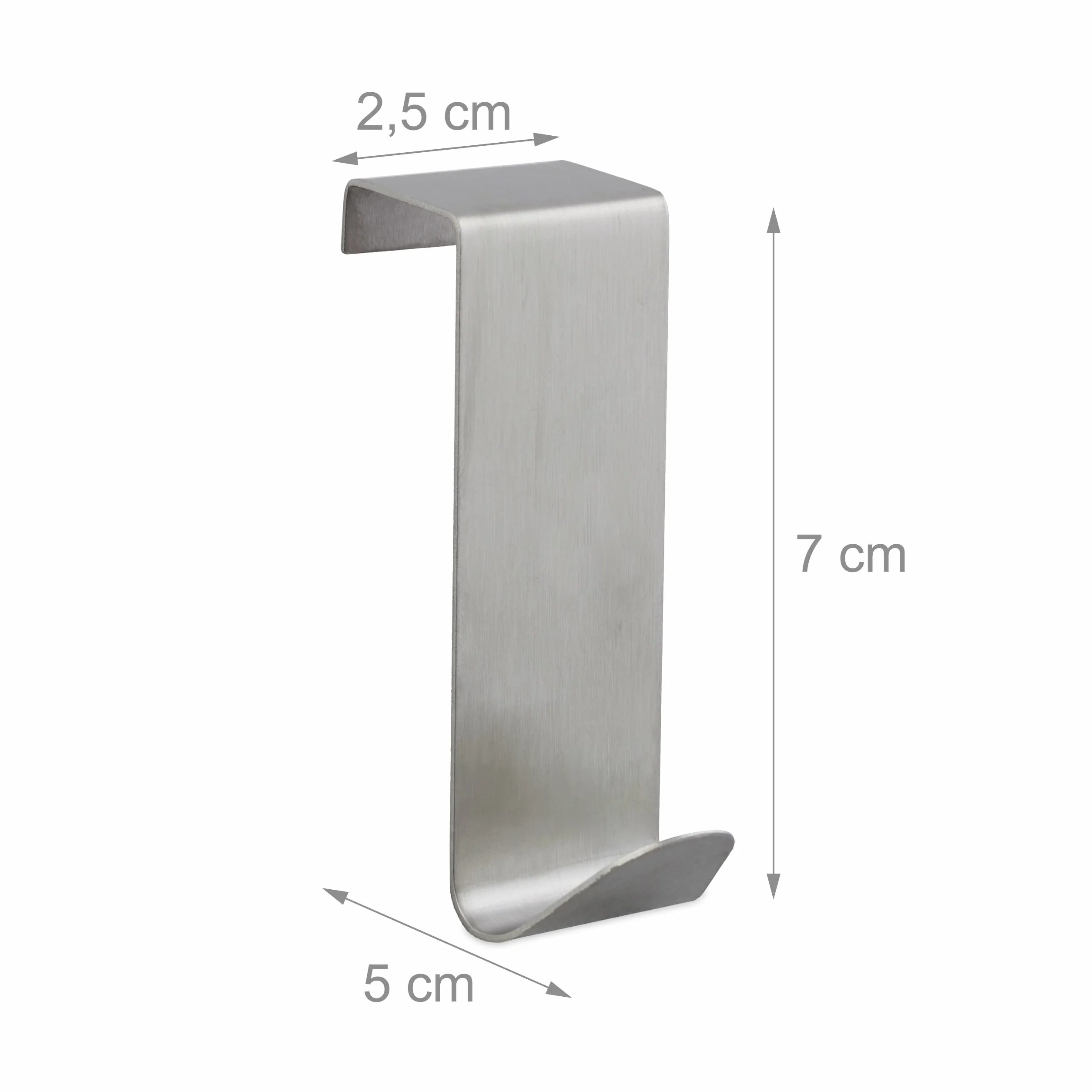 Relaxdays Ganci a S Acciaio Antiruggine 4 pz per Porta Mobili 2 cm