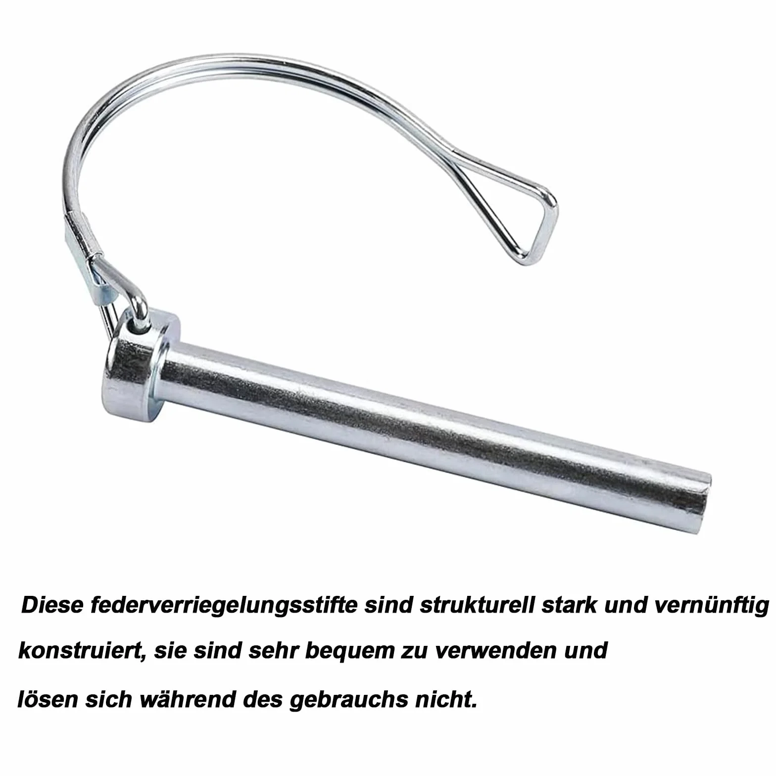 Perno Spaccato Tubolare,Confezione da 4 Coppiglie Pieghevoli 6 x 45 mm con Chiusura a Scatto, Coppiglia, Perno di Bloccaggio, per Prato Agricolo Giardino