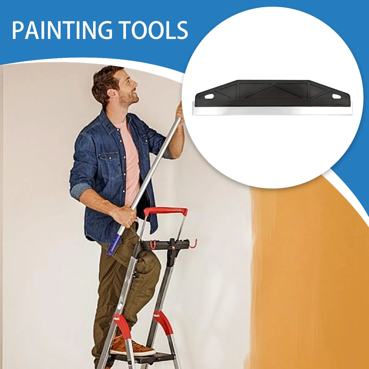 Scudo spray per vernice, strumento per pittore dei bordi, spazzola con manico antiscivolo, rullo di precisione, accessorio per pittura per mobili, auto, pavimenti, pareti, bordi della carta da parati