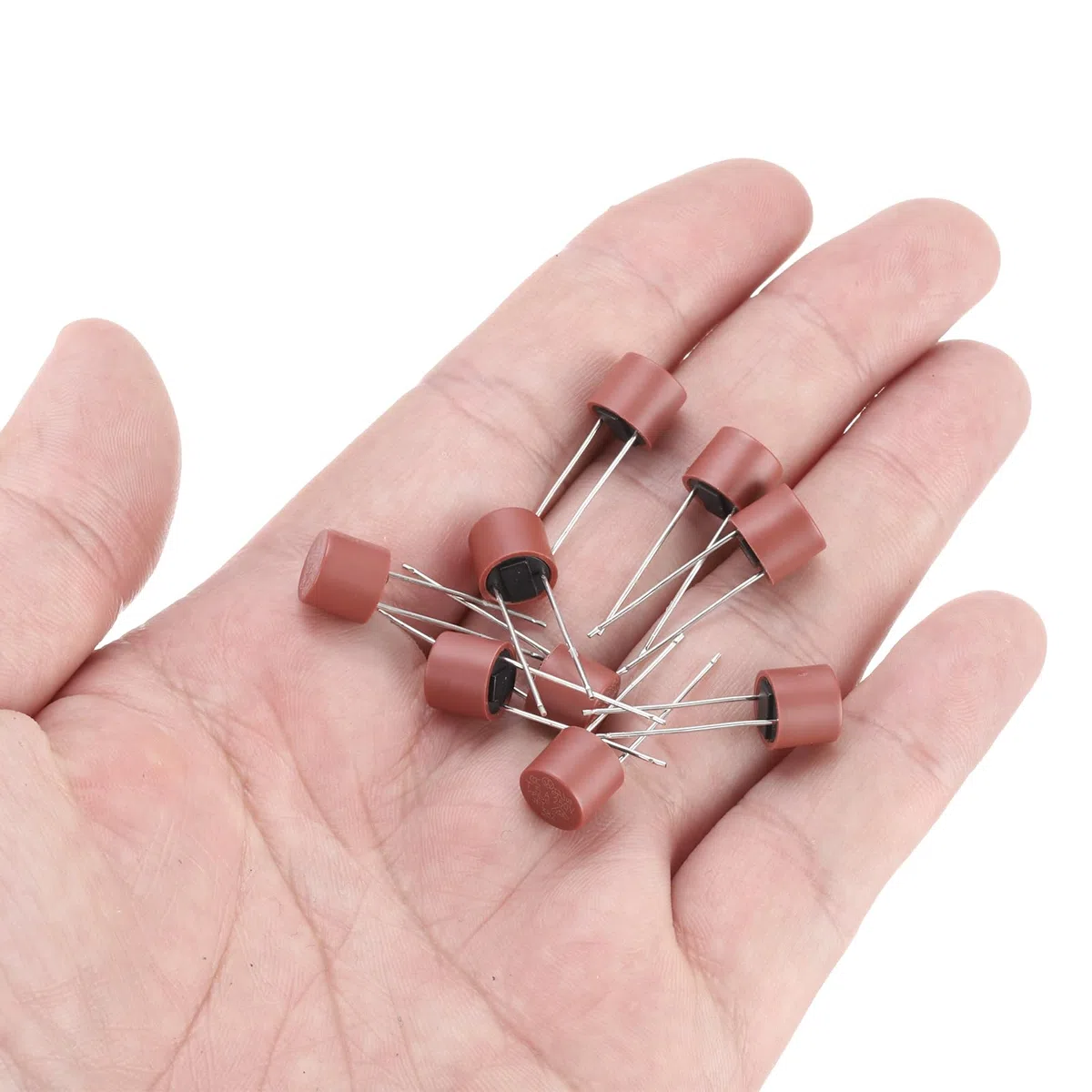 QUARKZMAN 30pz Fusibile Micro Lento a Soffiatura Lenta Cilindrico DIP Montato Miniatura per Parti Elettroniche Riparazione PCB LCD, 1A 250V, Rosso